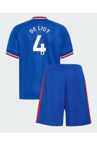 Manchester United Matthijs de Ligt #4 Jalkapallovaatteet Lasten Vieraspeliasu 2026-27 Lyhythihainen (+ Lyhyet housut)